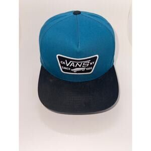 Vans Off The Wall Snapback Hat 1966 Patch CA NY Blue/Teal